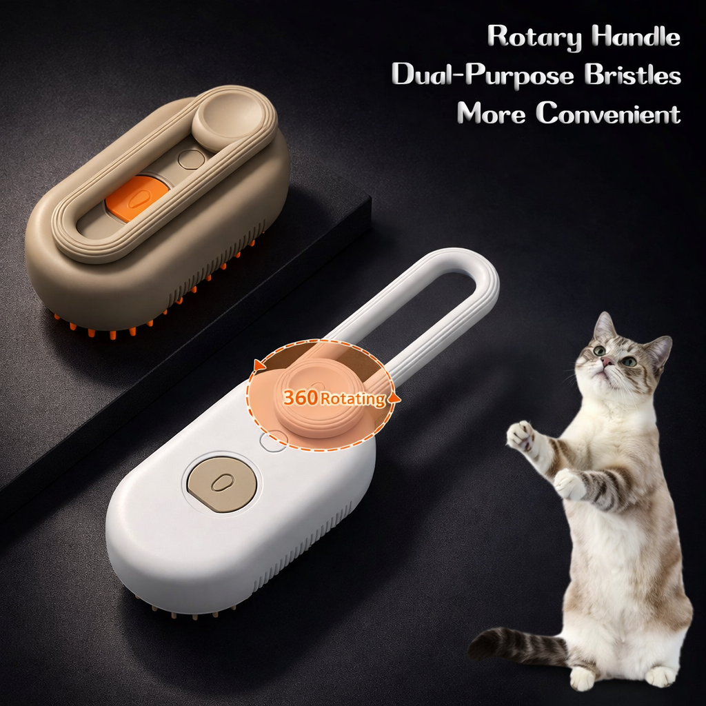SteamGlow™ 3-in-1 Pet Grooming Brush