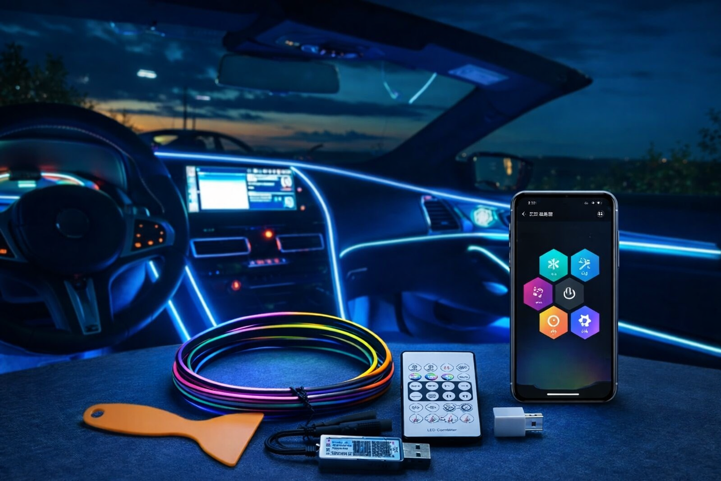 AuraBeat™ Car Ambient Music Light
