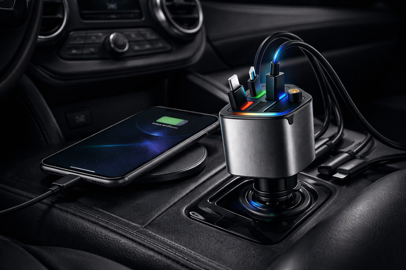 Starlight™ 66W 5-in-1 Retractable Car Charger Pro