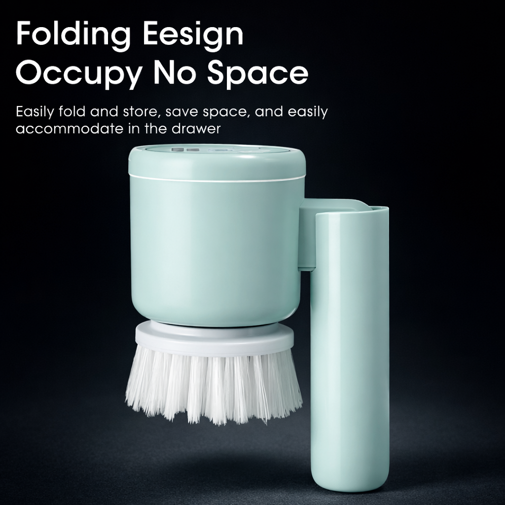 PureSpin™ Pro Cordless Spin Scrubber – 5-Head System with Extension Handle