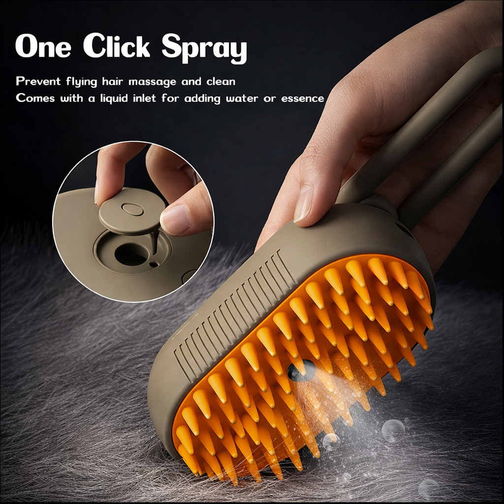 SteamGlow™ 3-in-1 Pet Grooming Brush