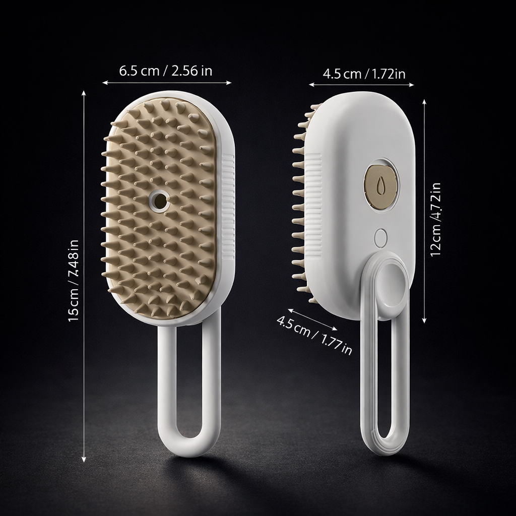 SteamGlow™ 3-in-1 Pet Grooming Brush