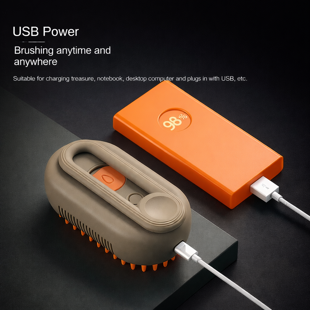 SteamGlow™ 3-in-1 Pet Grooming Brush