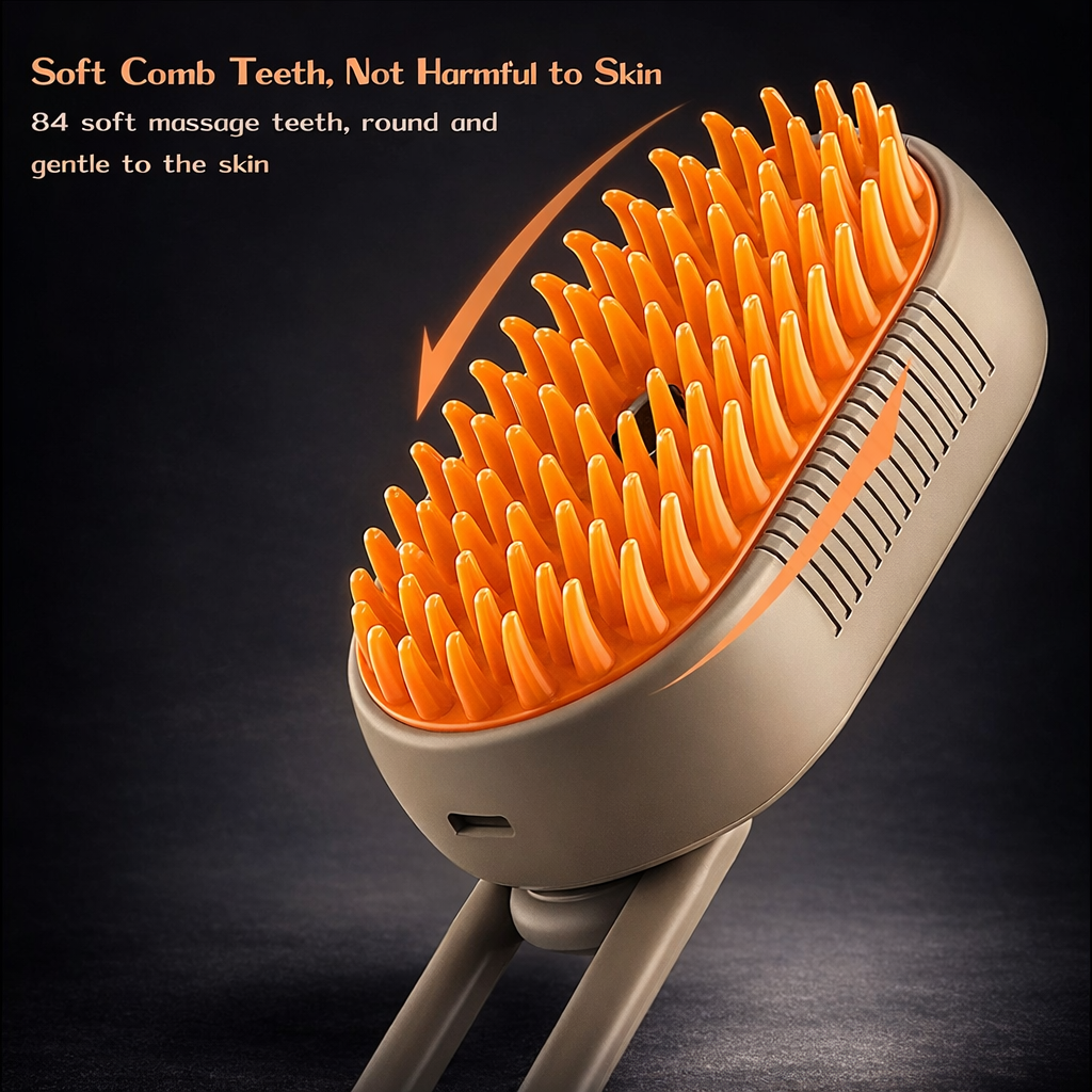 SteamGlow™ 3-in-1 Pet Grooming Brush