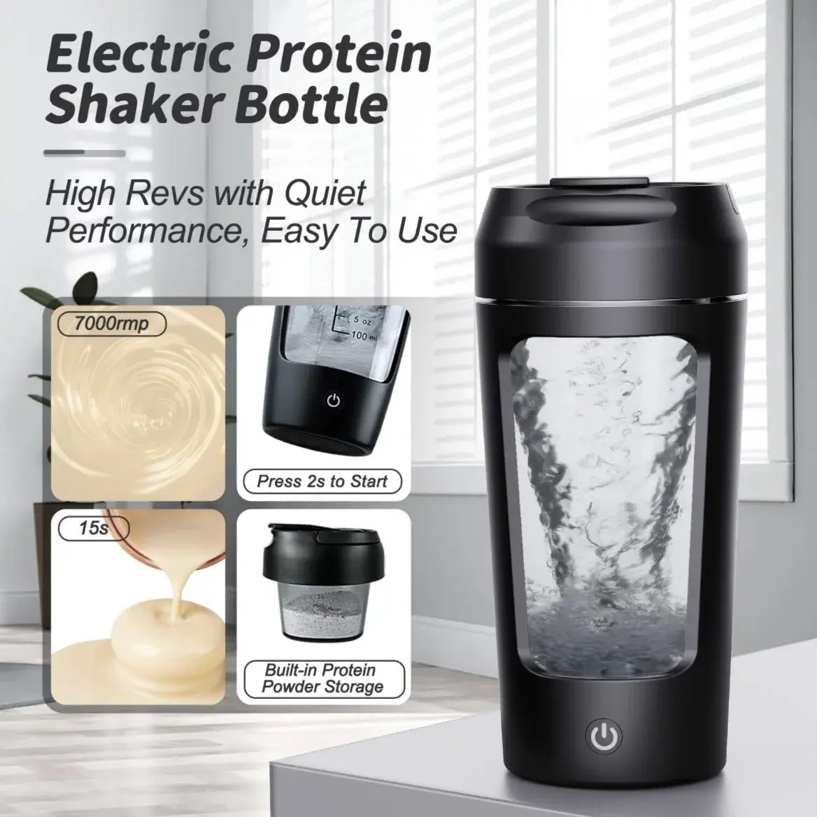 Electric Portable Whey Protein Shaker Bottle - My Store