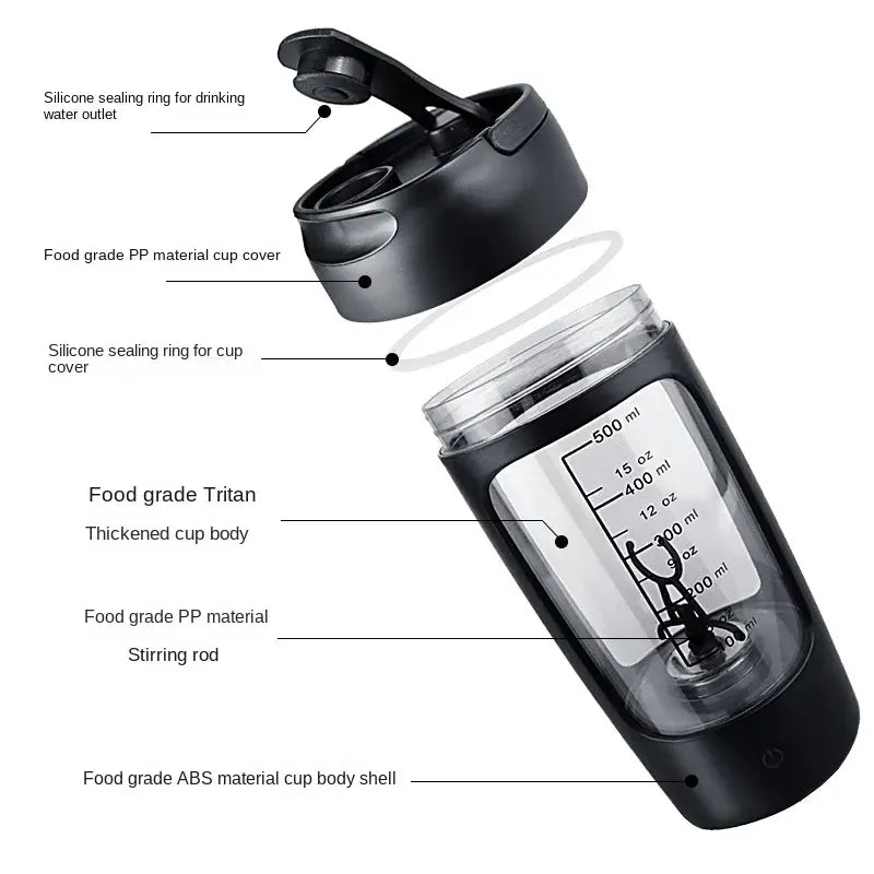 Electric Portable Whey Protein Shaker Bottle - My Store