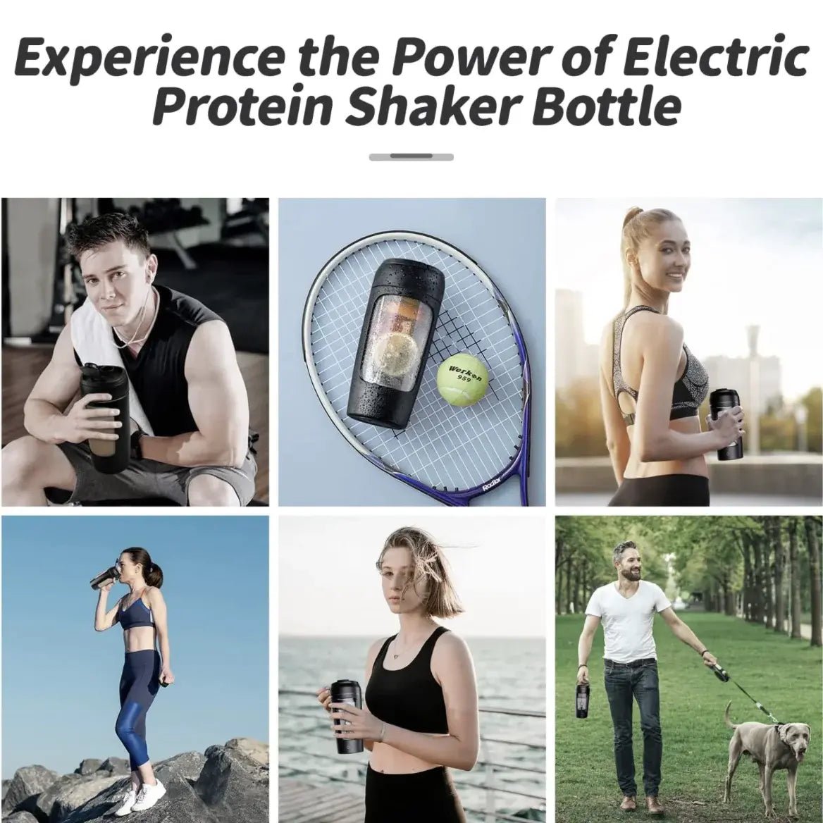 Electric Portable Whey Protein Shaker Bottle - My Store